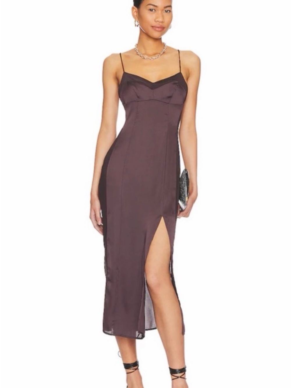 Free People Intimately Satin Slip Midi Dress - Size M